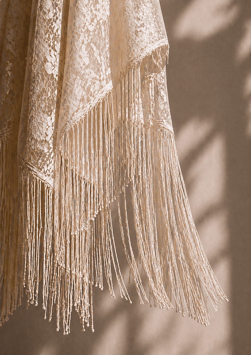 Ophelia lace fringe detail